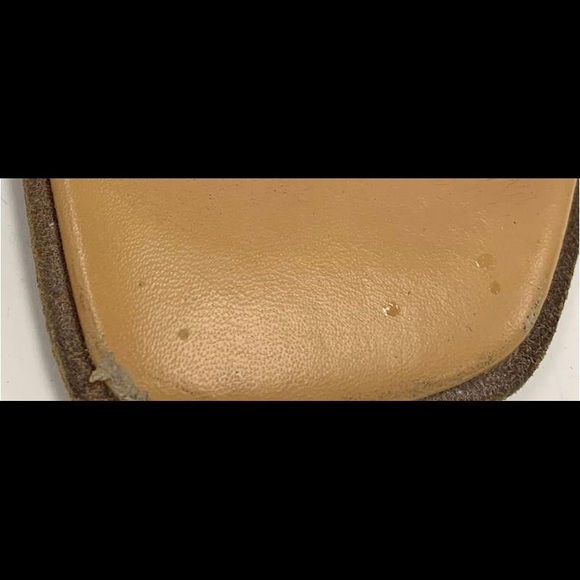 Burberry Authentic Open Toe Leather Women's Khaki Heels Sz: 40 - Picture 6 of 13